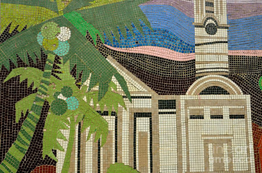 Mosaic of church with palm tree Photograph by Imran Ahmed