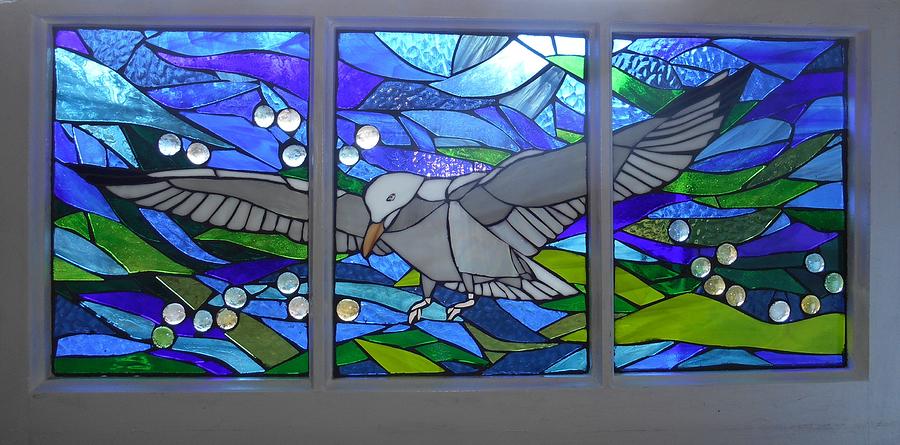 Mosaic Stained Glass - Free as a Bird Glass Art by Catherine Van Der Woerd