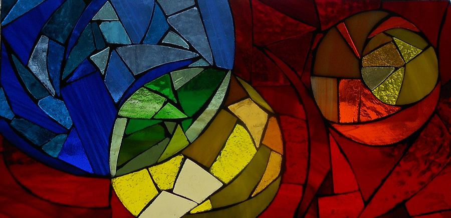 Mosaic stained glass - Play Glass Art by Catherine Van Der Woerd
