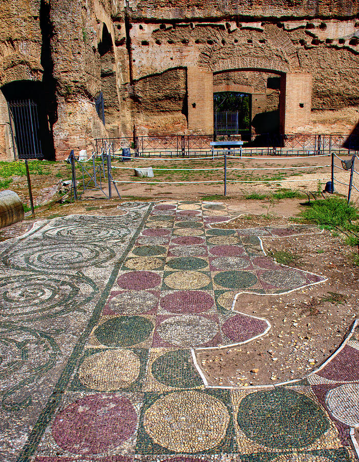 Mosaic Tiles of Caracalla Photograph by Caroline Stella