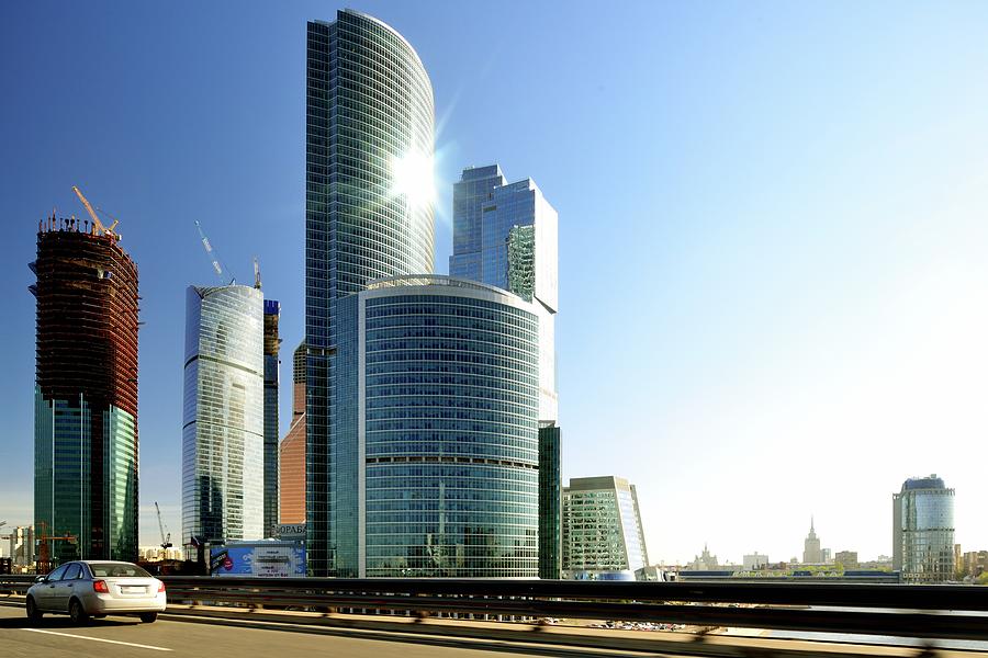 Moscow City At Sunny Day Photograph by Vladimir Zakharov