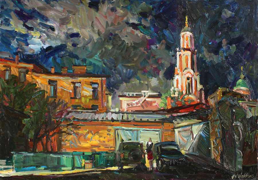 Moscow Painting - Moscow impasses by Juliya Zhukova