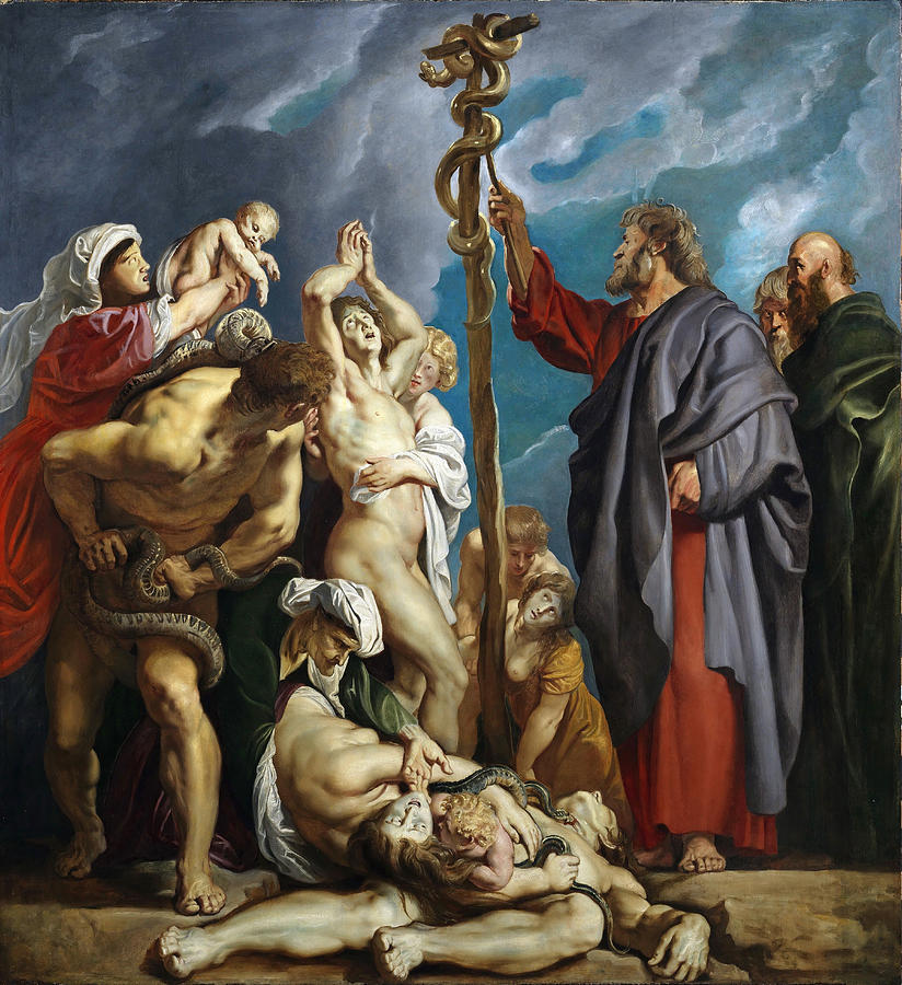Moses and the Brazen Serpent Painting by Peter Paul Rubens