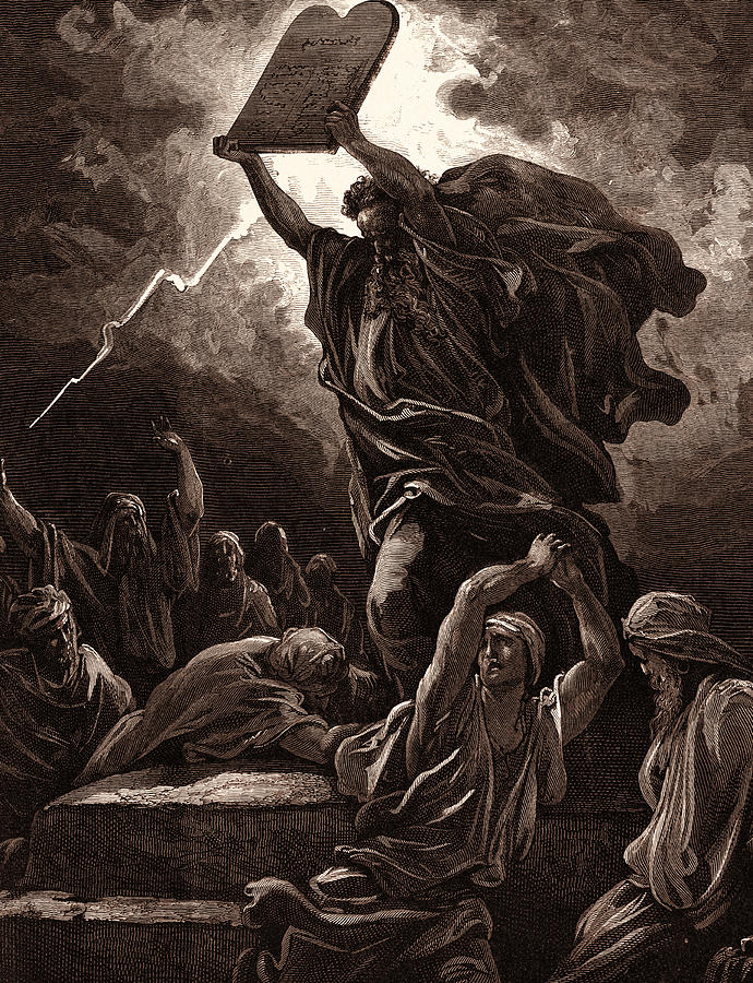 Moses Breaking The Tables Of The Law Drawing by Litz Collection - Fine ...