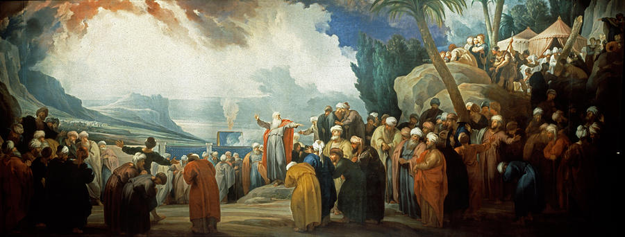 Moses elects the Council of Seventy Elders Painting by Jacob de Wit