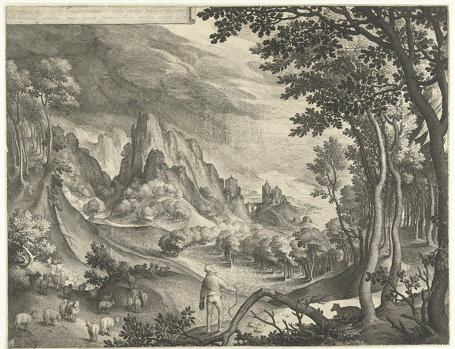 Moses Is Addressed By God On Mount Horeb Drawing by Nicolaes De Bruyn ...