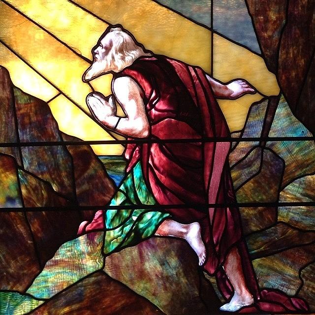 Moses. Stained Glass Window Close Up Photograph by Jim Spencer