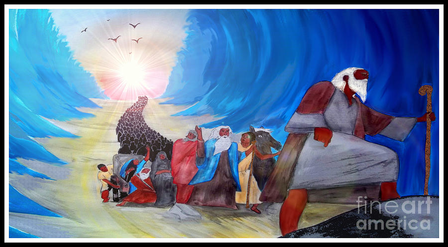 Moses Through The Red Sea Painting