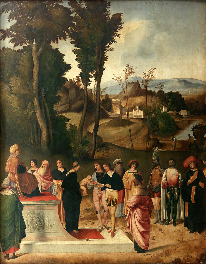 Moses undergoing Trial by Fire Painting by Giorgione