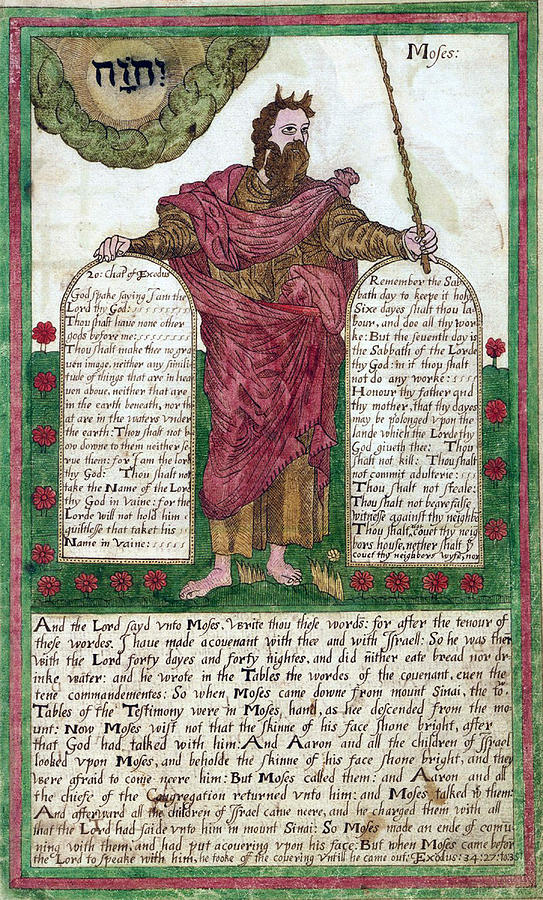 Moses With The Ten Commandments Photograph by Folger Shakespeare Library