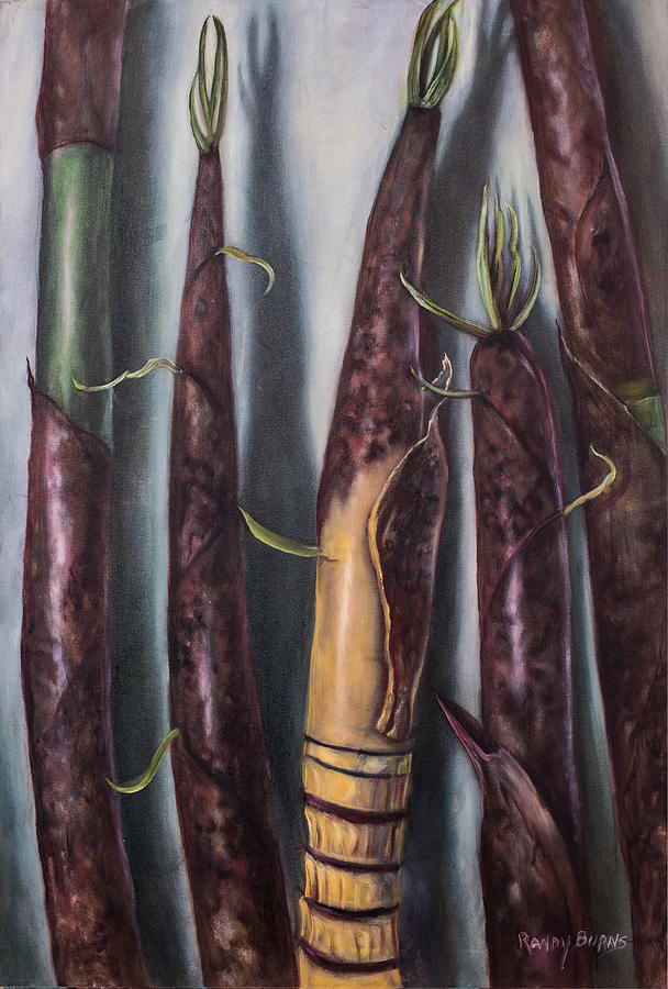 Moso Bamboo  Painting by Rand Burns