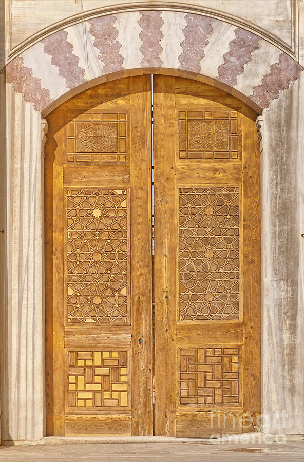 Mosque doors 02 Photograph by Antony McAulay
