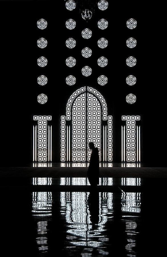 Mosque windows Photograph by Dennis Cox