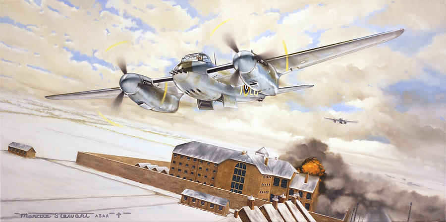 Aviation Painting - Mosquitoes Over Jericho by Marc Stewart