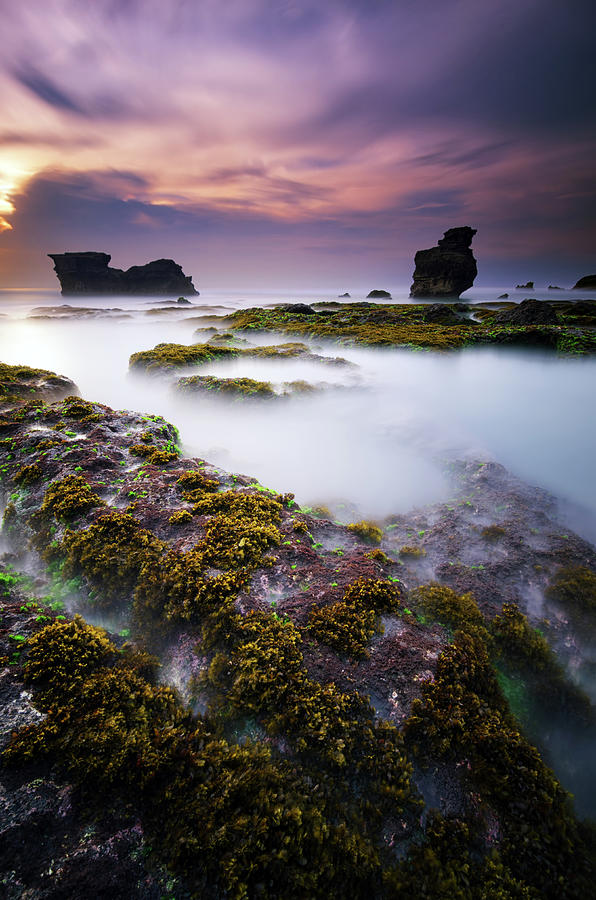 Mossy Rocks Of Melasti Beach Photograph by © Eggy Sayoga