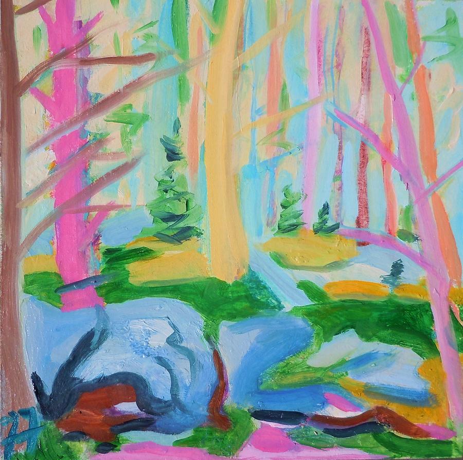 Mossy Woods Painting by Francine Frank