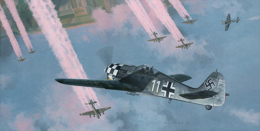 Fw 190 Painting - Most Dangerous Game by Wade Meyers