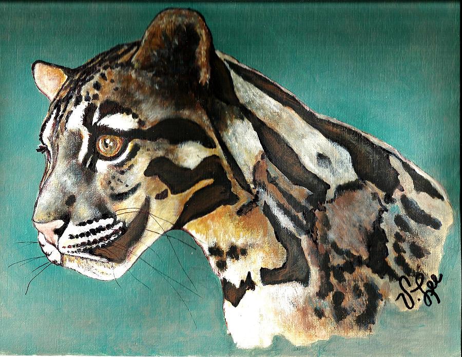 Most Elegant Leopard Painting by VLee Watson