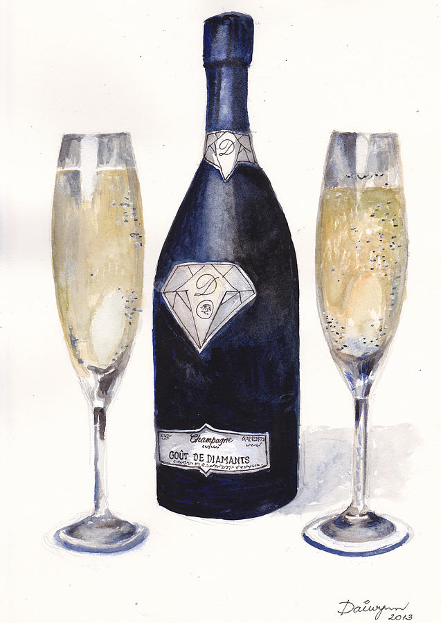 Most expensive champagne in the world Painting by Dai Wynn