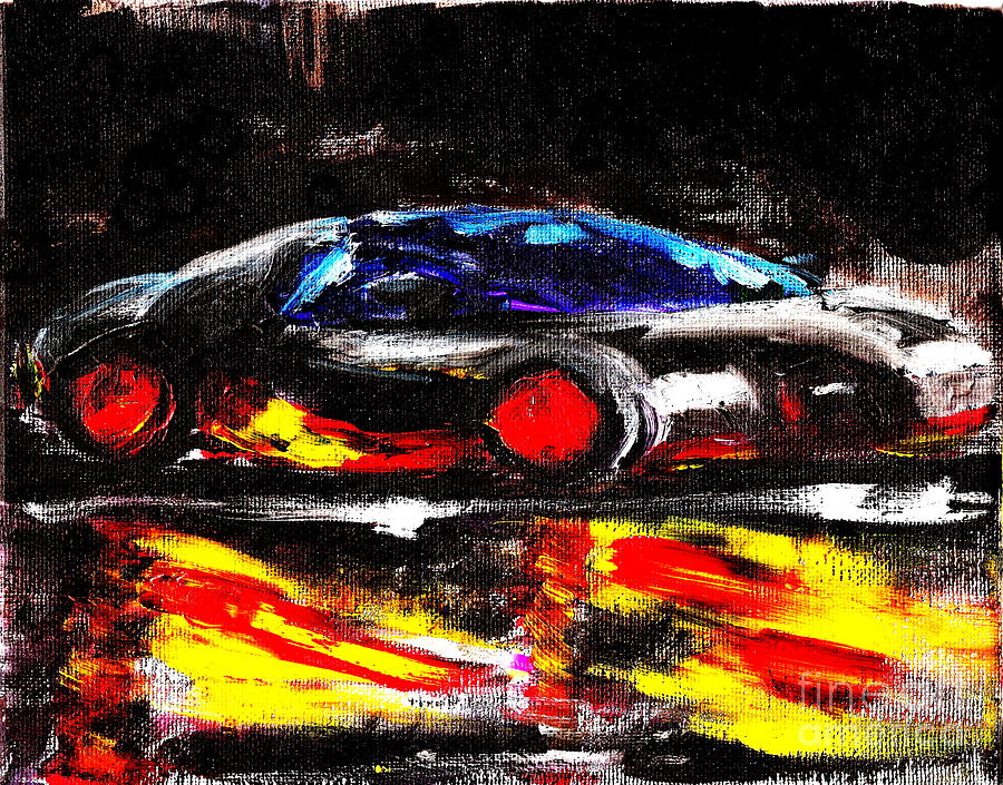 Most Expensive Fastest Car Bugatti Veyron Super Sport 3 Painting by Richard W Linford
