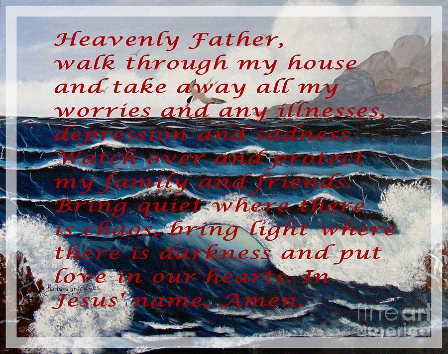 Most Powerful Prayer with Ocean Waves Mixed Media by Barbara A Griffin ...