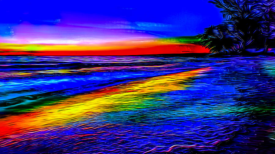 Most Psychedelic Beach Photograph by Ron Fleishman