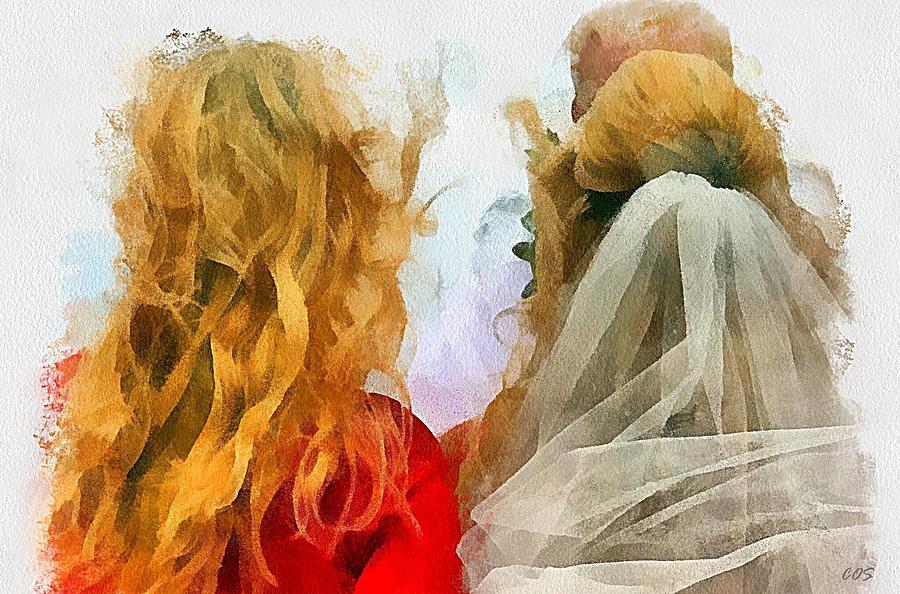 Mother and Bride Digital Art by Carrie OBrien Sibley