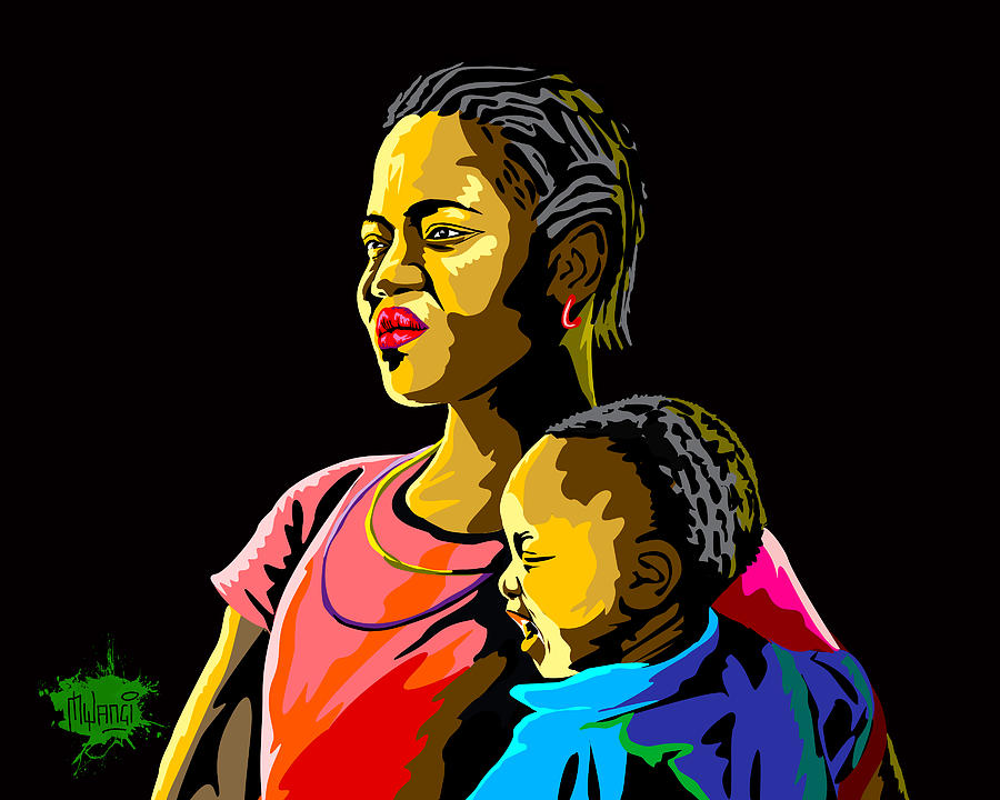 Love of a Mother Digital Art by Anthony Mwangi