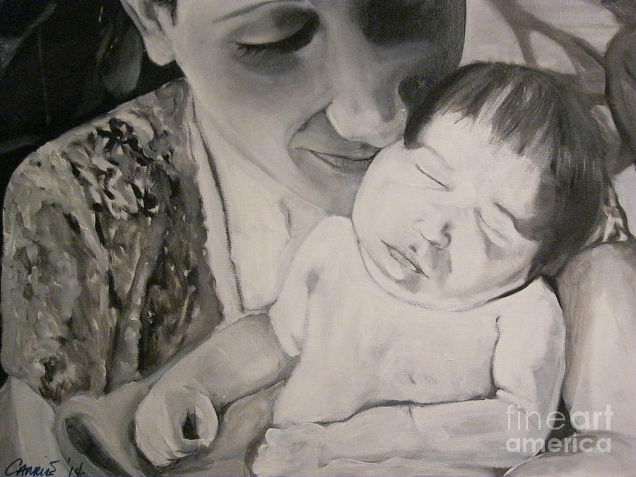 Mother and Child Painting by Carrie Maurer