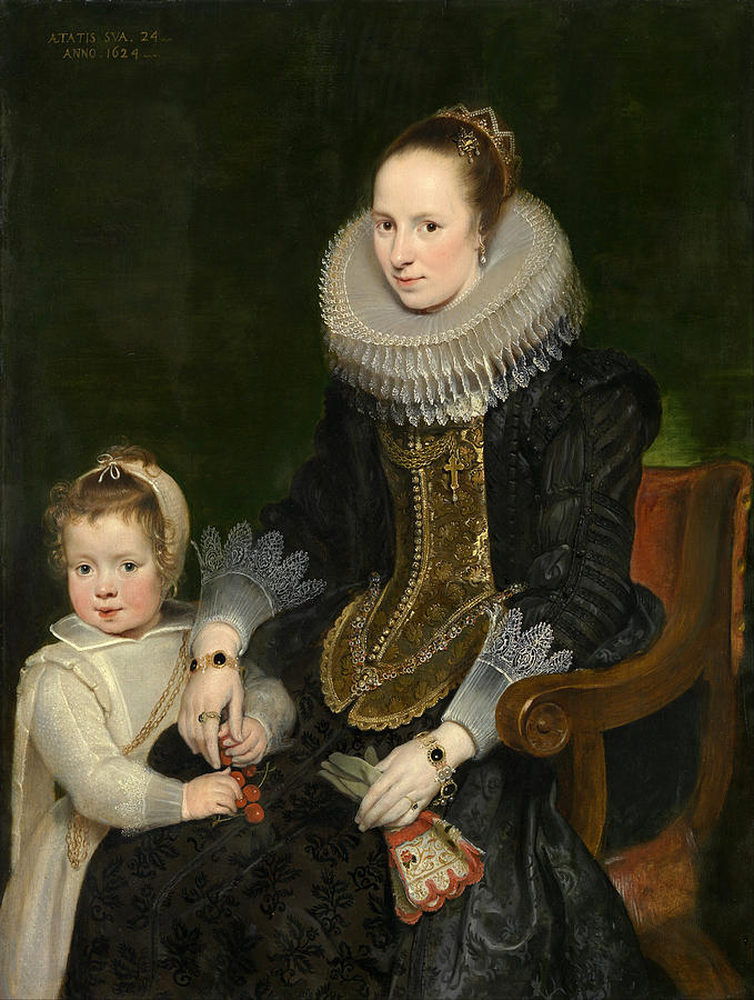 Mother and child Painting by Cornelis de Vos