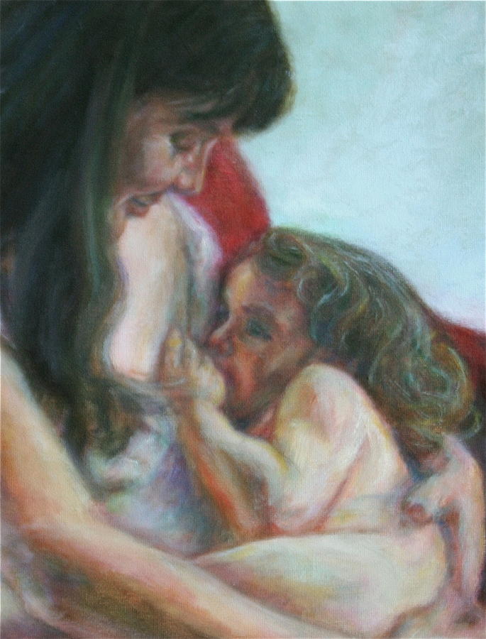 Mother And Child - Detail Painting