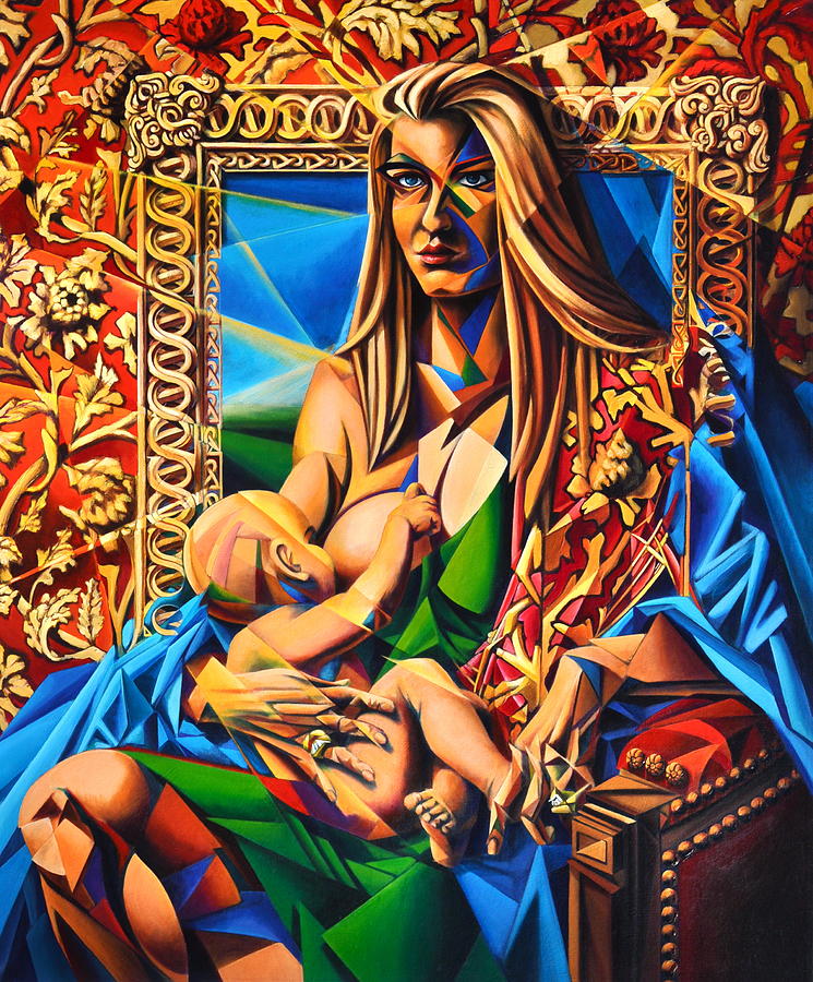 Mother and Child Painting by Greg Skrtic