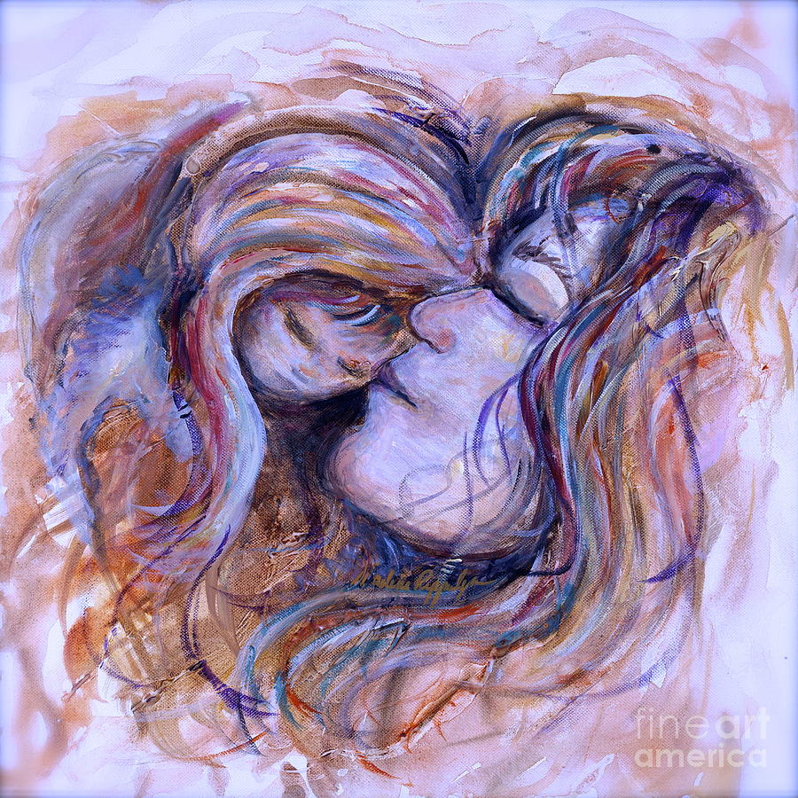Mother And Child In Jewel Tones Painting