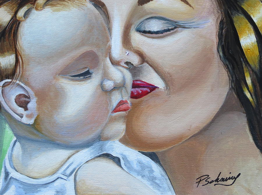 Portrait Painting - Mother and Child by Paul Schoenig