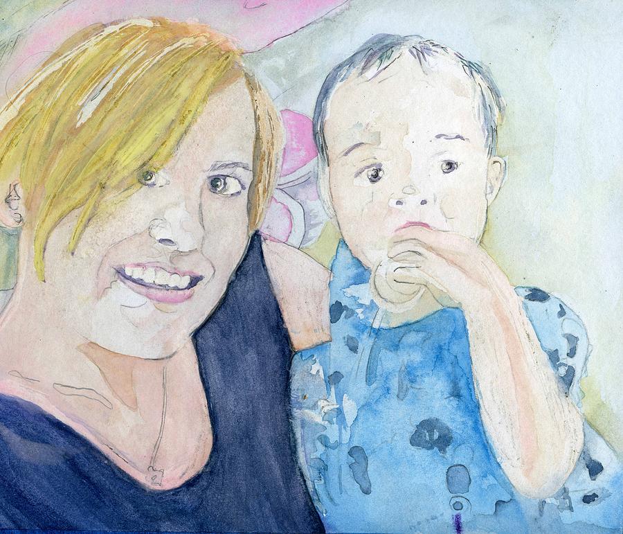 Mother And Child Painting - Mother and Child by Paul Weber