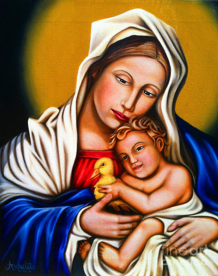 Mother and Child Painting by Ruben Archuleta - Art Gallery