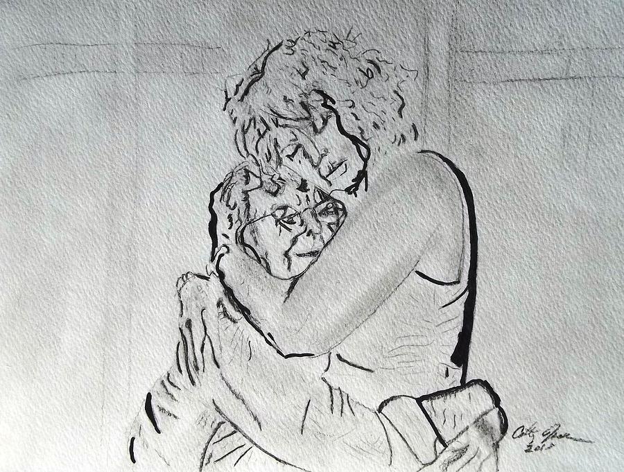 Mother and Daughter Drawing by Cathy Jourdan | Fine Art America