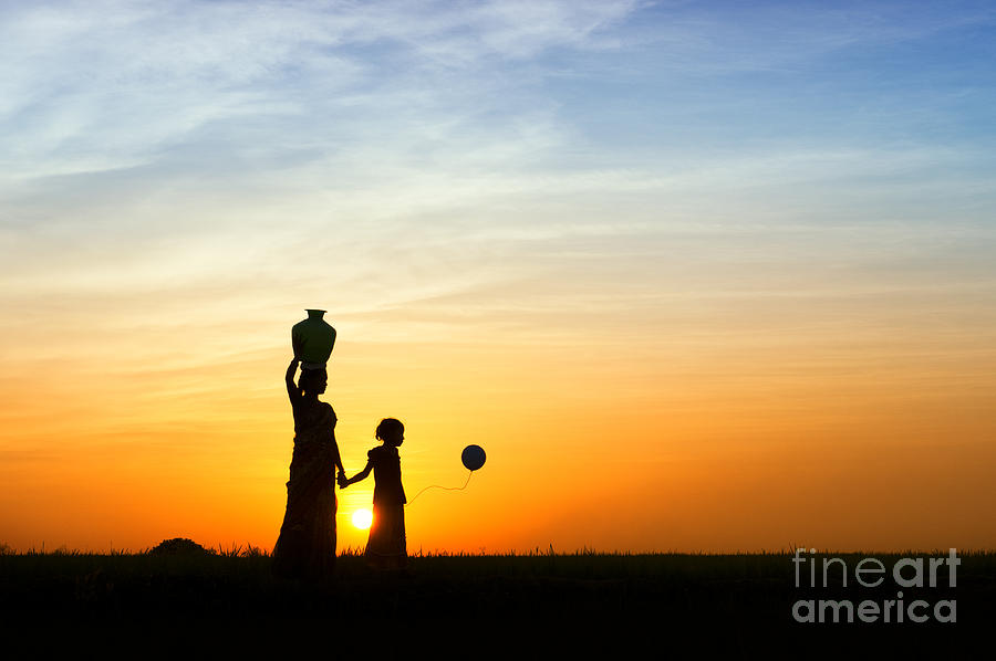 Sunset Photograph - Mother and Daughter by Tim Gainey
