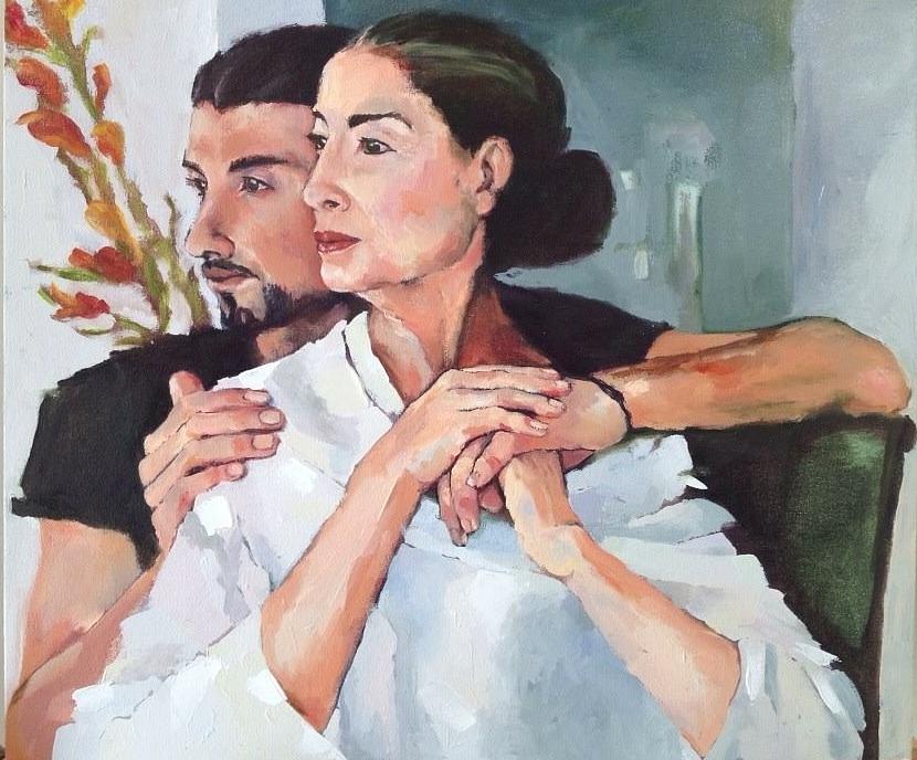 Mother And Son is a painting by Desire Crowther which was uploaded on Novem...