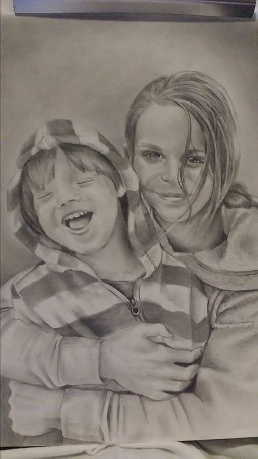 Mother and Son Drawing by Neil Hugley