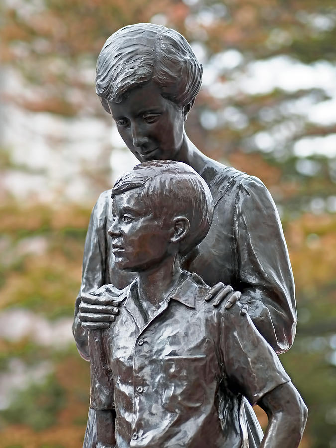 Salt Lake Temple Photograph - Mother and Son by Rona Black