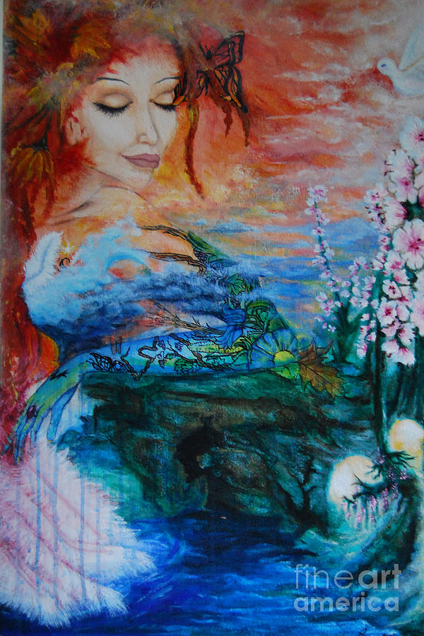 Abstract Painting - Mother Eve by Penny Barthrop