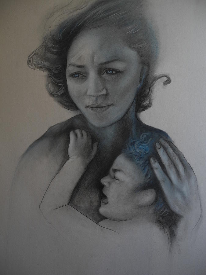 Women Drawing - Mother by Gabriela Junosova