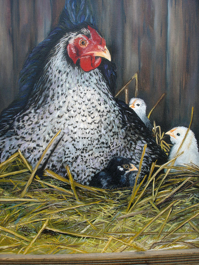 Mother Hen Painting by Petra Stephens