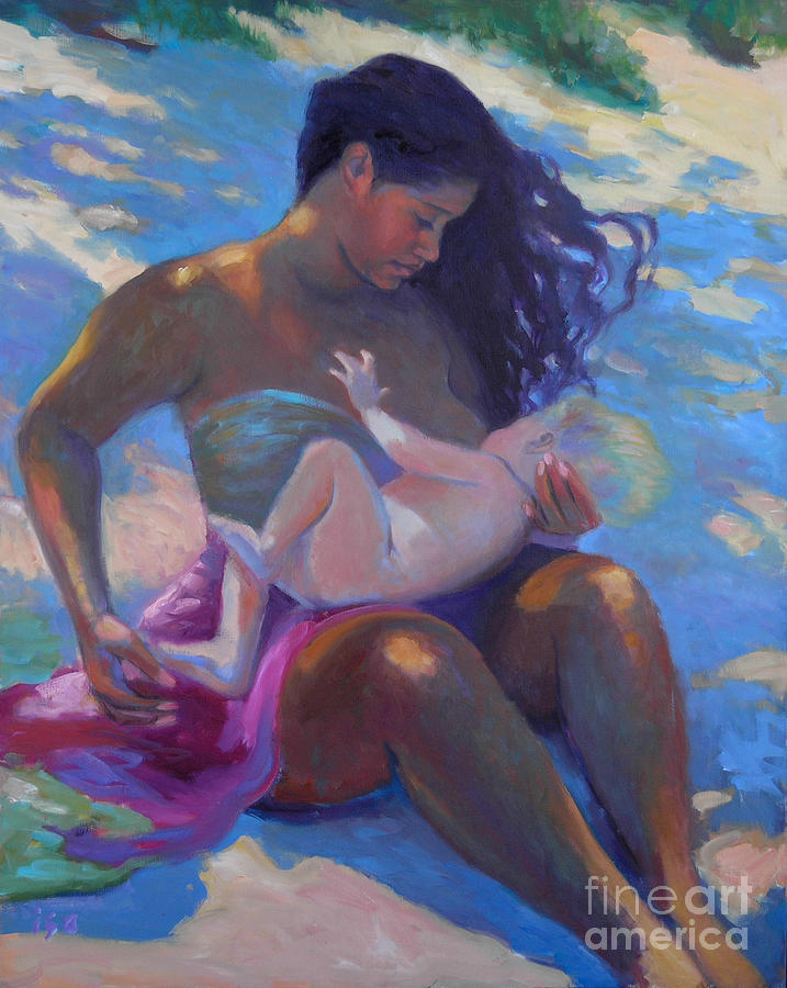 Mother Kauai Painting by Isa Maria