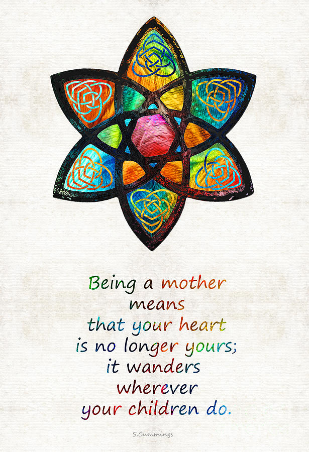 Mothers Day Painting - Mother Mom Art - Wandering Heart - By Sharon Cummings by Sharon Cummings