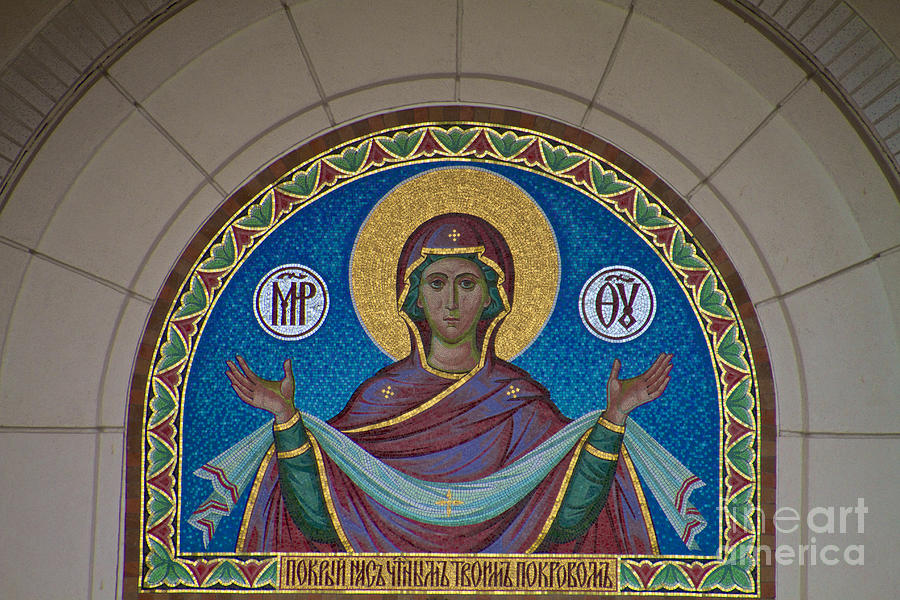 Mother of God Mosaic Photograph by William Norton