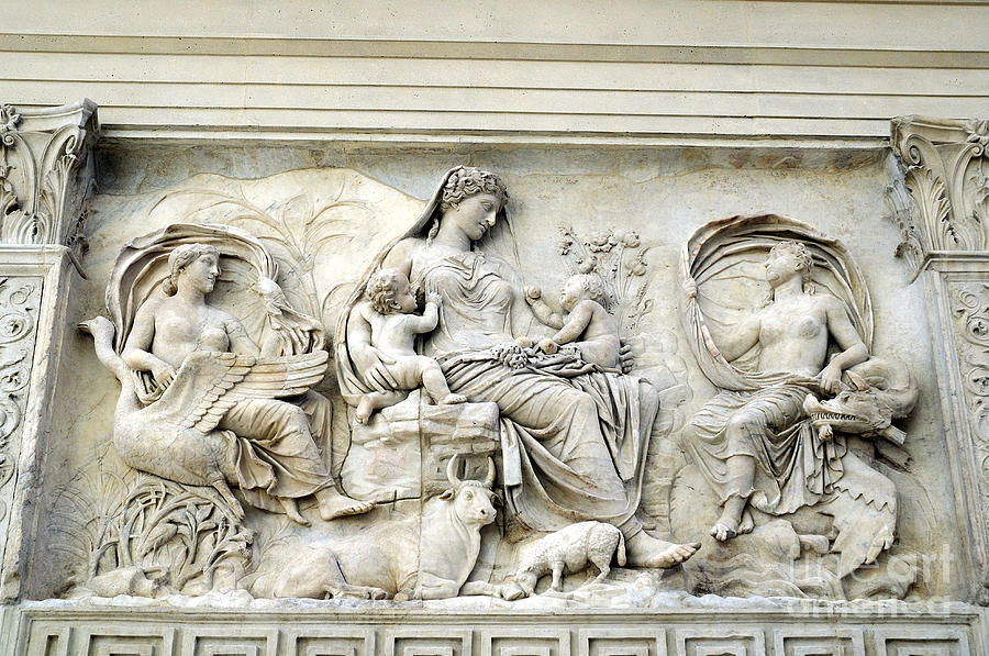 Mother Rome on the Ara Pacis Photograph by Brenda Kean