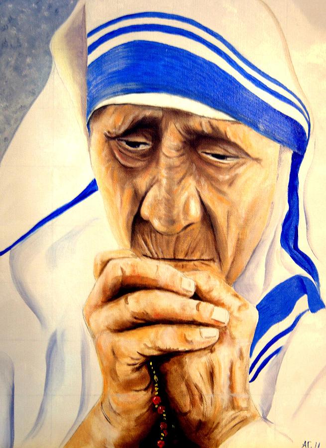 Mother Teresa Painting by Alan Conder
