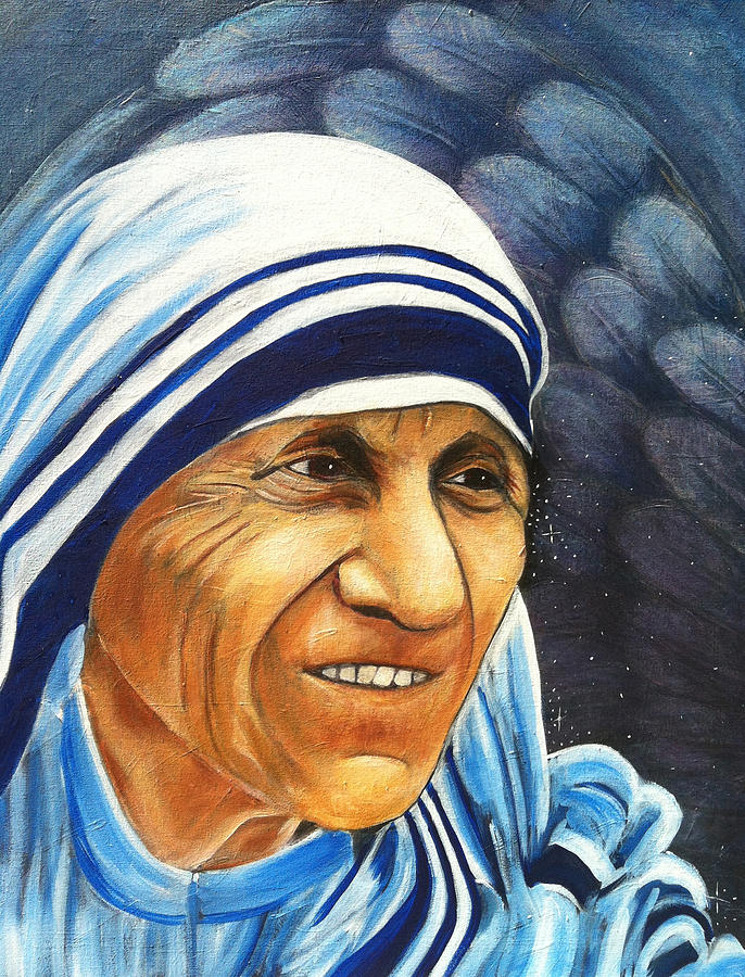 Mother Teresa Painting by Christine Hartmann - Fine Art America